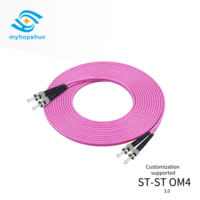  OM4 ST-ST Multimode Fiber Patch Cord for 40G/100G Network Backbone 