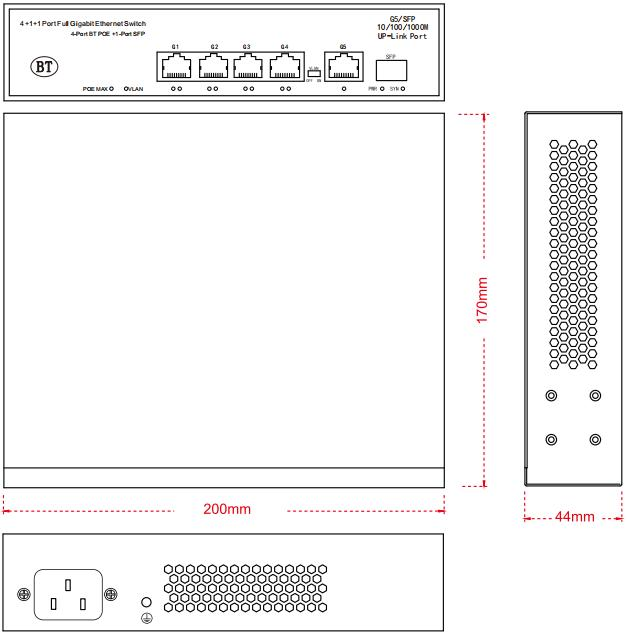 4-Port-Gigabit-PoE-BT-Switch-Specification
