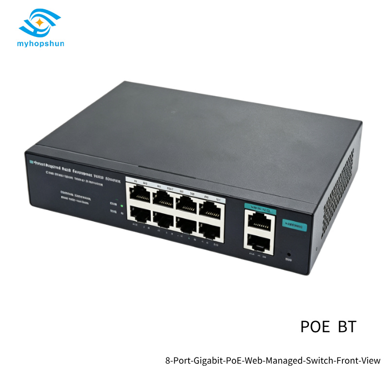 8-Port-Gigabit-PoE-Web-Managed-Switch-Front-View