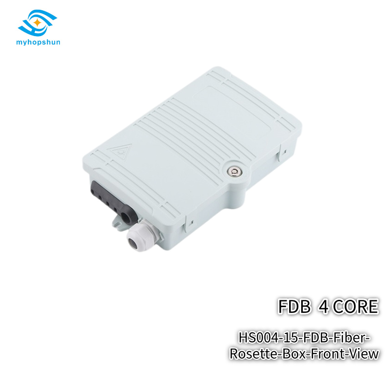 HS004-15 FDB ODB FAT FTB FTTH Indoor Fiber Rosette Box  4-Core SC/LC Wall Outlet IP65  myhopshun