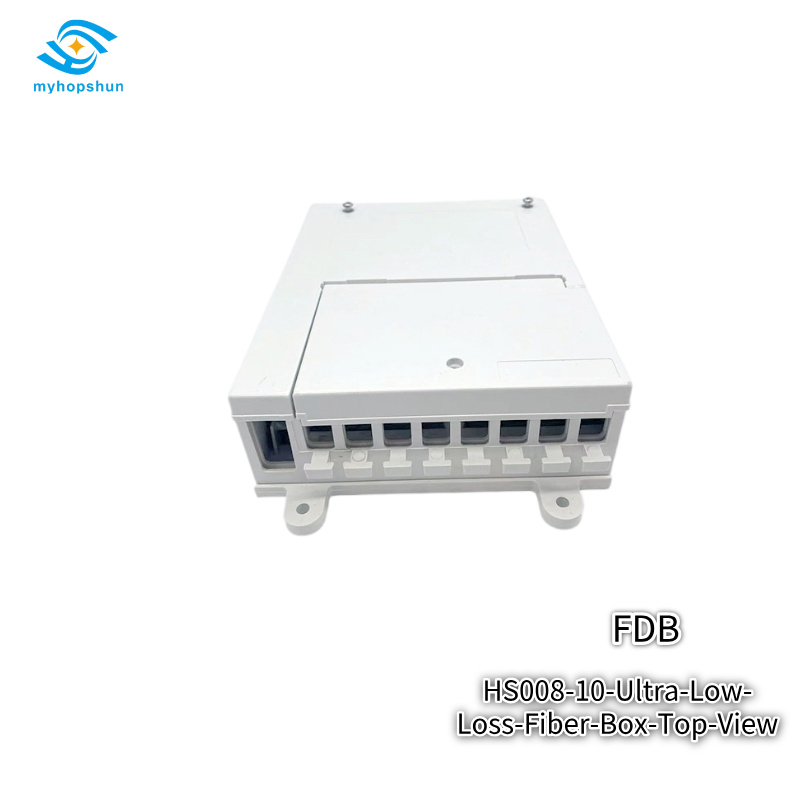 HS008-10 8-Core Fiber Distribution Box Ultra-Low Loss ≤0.15dB  IP65 FTTx Terminal  myhopshun
