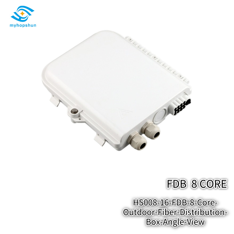 HS008-16 FDB ODB FAT FTB 8-Core Outdoor Fiber Distribution Box  IP66 FTTx Terminal  myhopshun