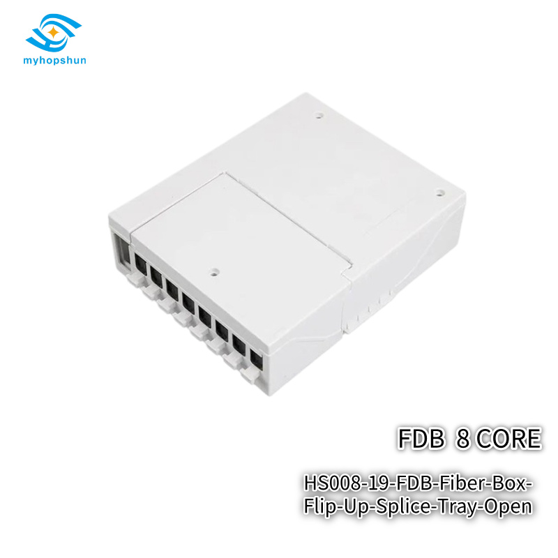 HS008-19-FDB-Fiber-Box-Flip-Up-Splice-Tray-Open