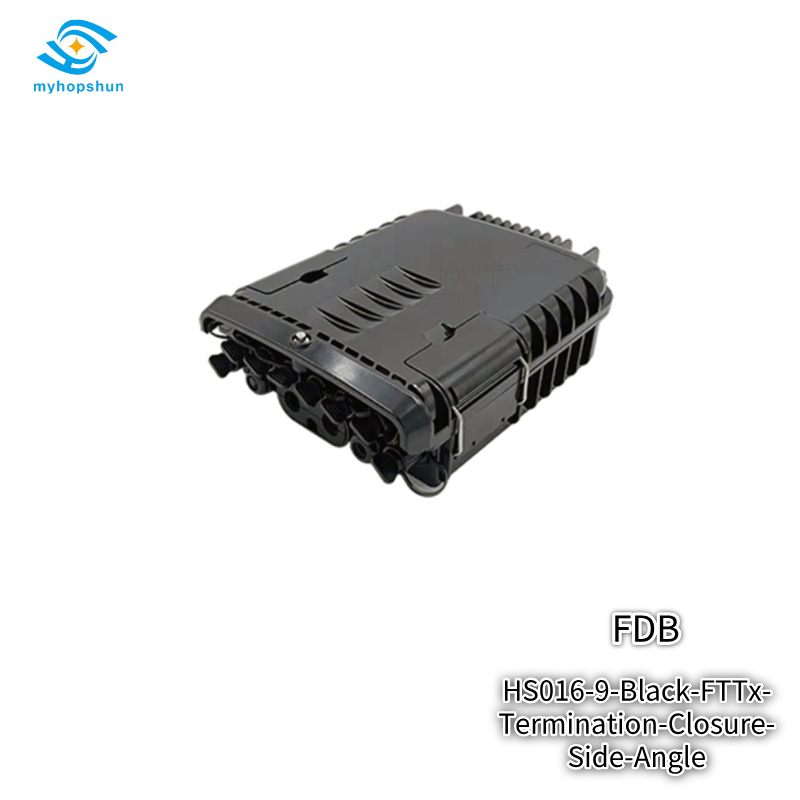 HS016-9 16-Core Optical Termination Closure IP65 FTTH Splice Box with 2×1:8 Splitters myhopshun