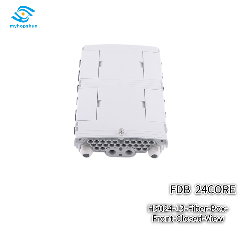 HS024-13 Fiber Distribution Box 24-Port Output IP65 FTTx Terminal with Flip-Up Panel myhopshun