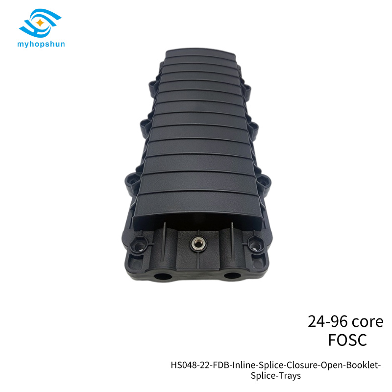 HS048-22 Inline FOSC 96-Core Fiber Optic Splice Closure  IP68 2-In/2-Out | FTTx ADSS OPGW  myhopshun