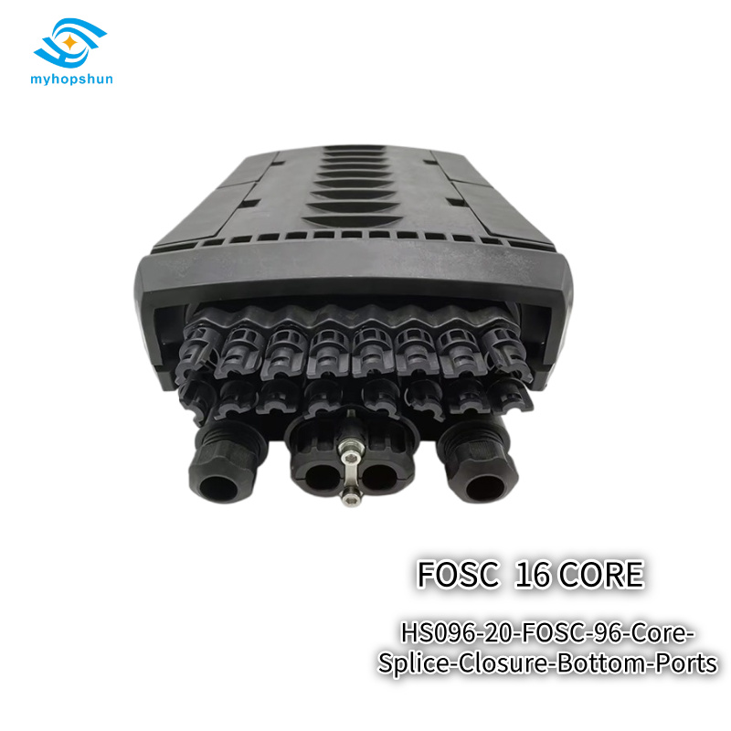 HS096-20 FOSC FDB ODB FAT 96-Core Fiber Optic Splice Closure  IP68 4-In/16-Out |myhopshun