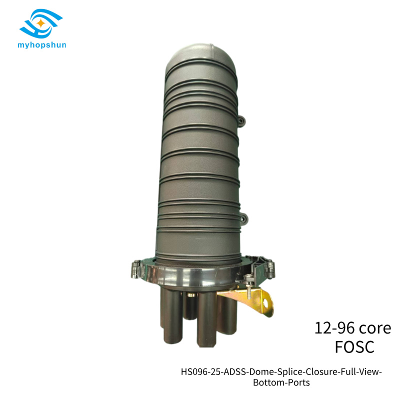 HS096-25 Dome FOSC 96-Core Fiber Optic Splice Closure  IP68 5-Port  ADSS/OPGW/FTTx  myhopshun