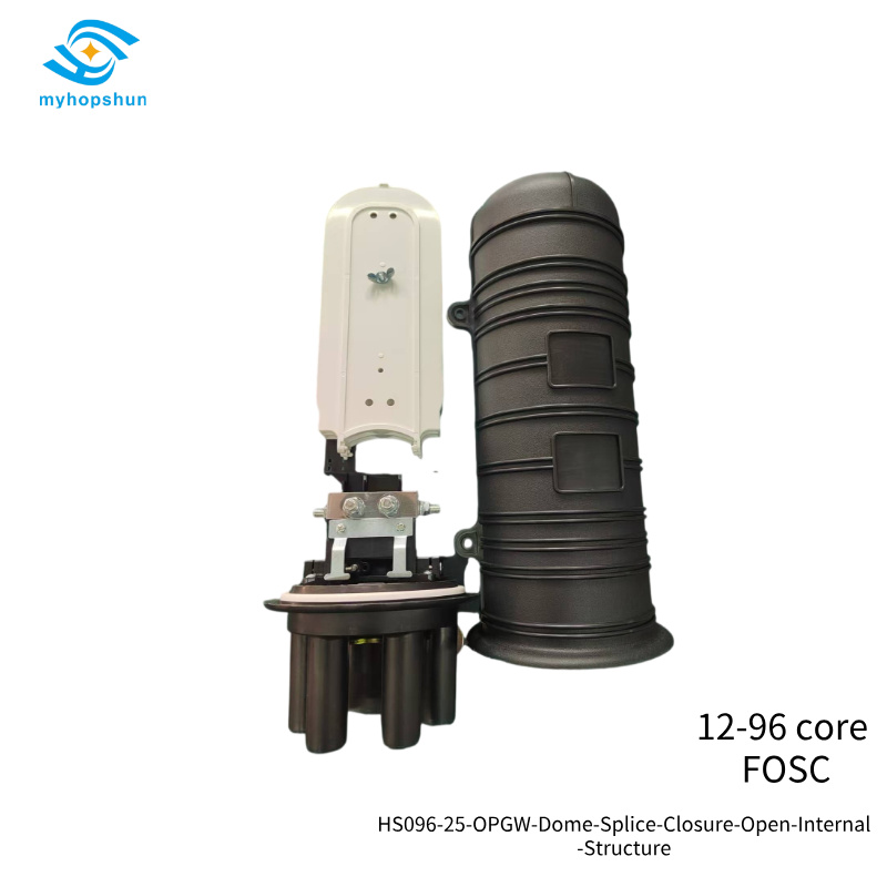 HS096-25-OPGW-Dome-Splice-Closure-Open-Internal-Structure