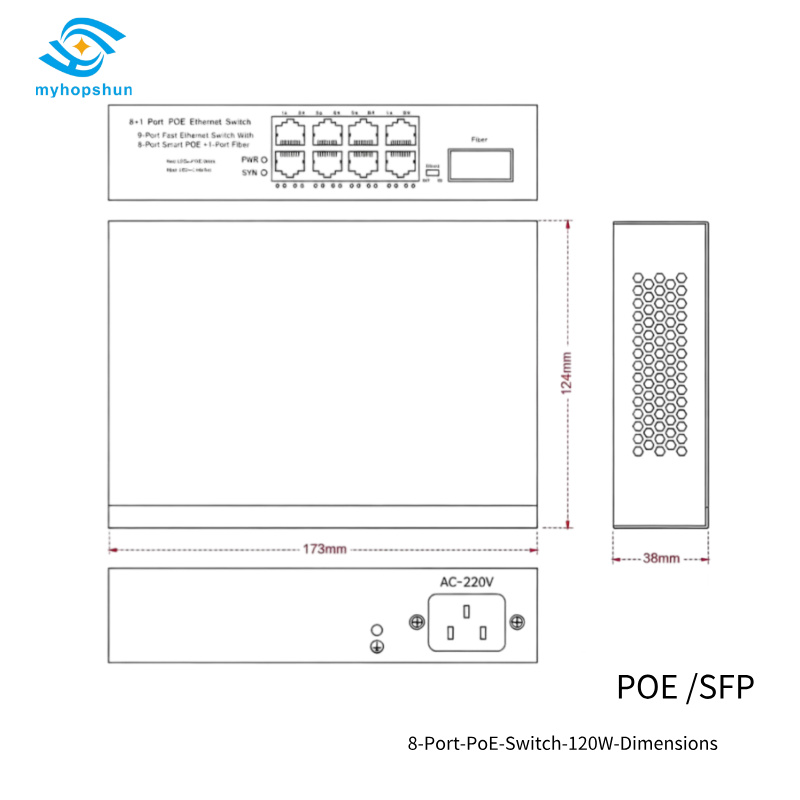 8-Port-PoE-Switch-120W-Dimensions